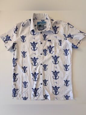 Retro Rifle Glocktopus Shirt Mens Large Octopus Anchor Nautical Novelty